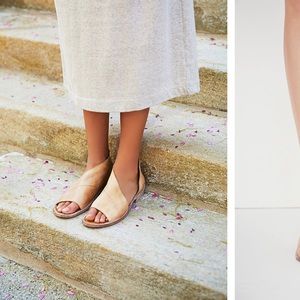 NWOT Free People Gold Mont Blanc Sandals